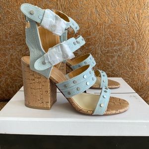 Women’s Dolce Vita Eddie LT Blue Denim Block Heel Shoe Size 7.5